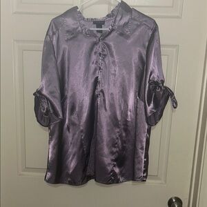 Lane Bryant Shimmering Purple Blouse
